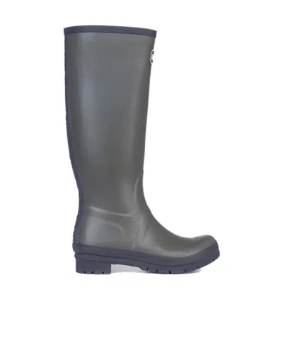 Barbour Round-toe Boots In Gray