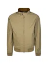 Barbour Royston Button Zip Bomber Jacket In Neutral