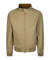 Barbour Royston Button Zip Bomber Jacket In Green