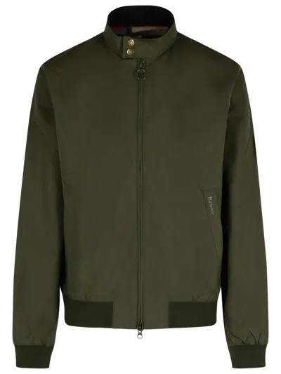 Barbour Royston Green Nylon Bomber Jacket