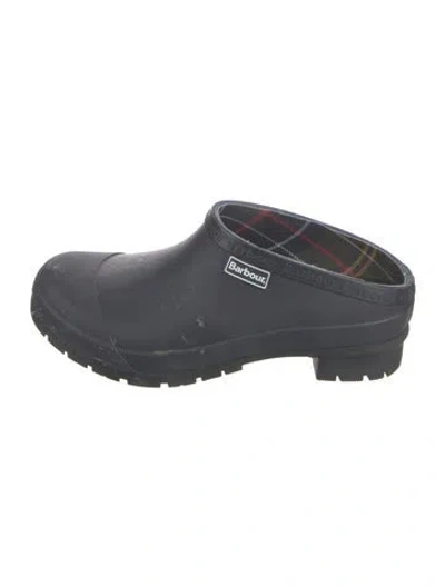 Pre-owned Barbour Rubber Mules In Blue