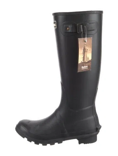 Pre-owned Barbour Rubber Rain Boots In Black