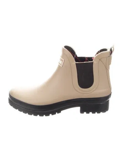 Pre-owned Barbour Rubber Rain Boots In Black/neutrals