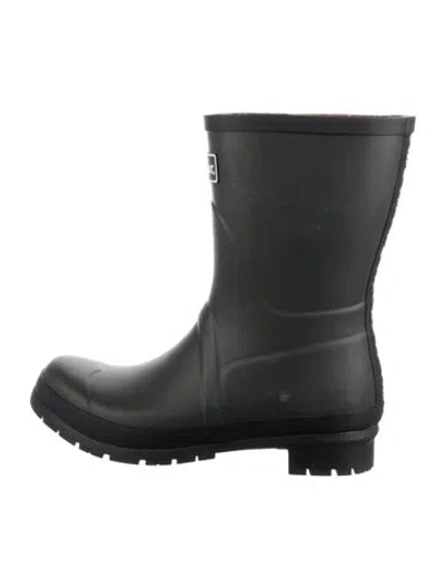 Pre-owned Barbour Rubber Rain Boots In Green