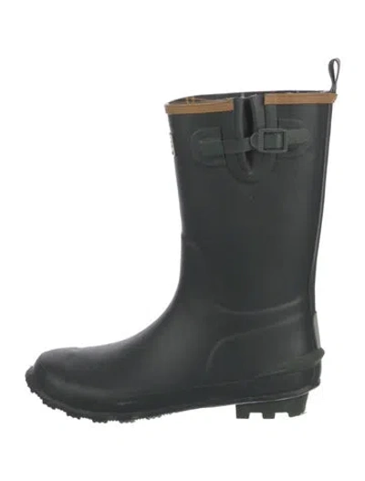 Pre-owned Barbour Rubber Rain Boots In Green