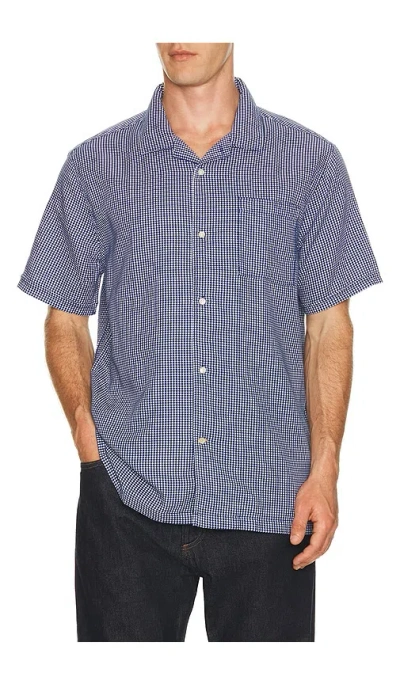 Barbour Rudbeck Textured Summerfit Shirt In Blue