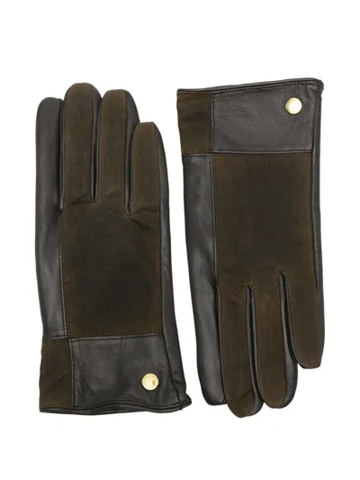 Barbour Rudson Patchwork Gloves In Brown