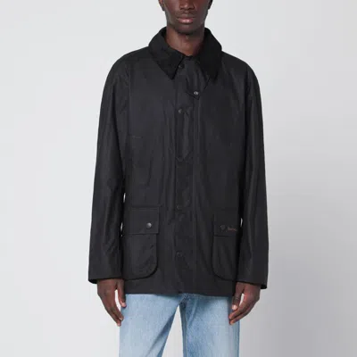 Barbour Rustic/classic Ashby Waxed Cotton Jacket In Black