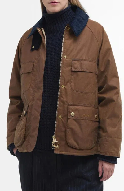 Barbour Ruth Corduroy Collar Jacket In Tan/dress Tartan