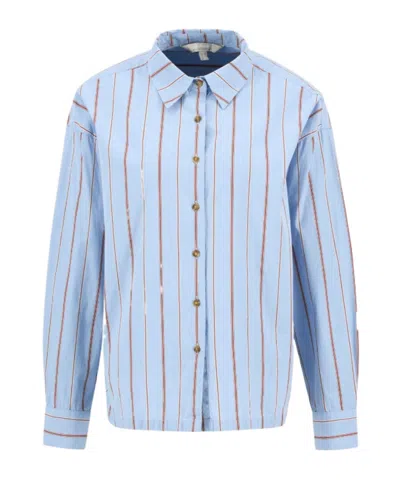 Barbour Saffron Striped Relaxed Shirt In Blue