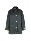 Barbour Sage Waxed Cotton Jacket In Green