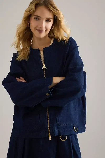 Barbour Saima Denim Overshirt In Blue