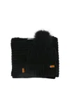 Barbour "saltburn" Beanie And Scarf Set In Black