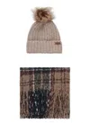 Barbour Saltburn Beanie And Scarf Two Pieces Set In Multi