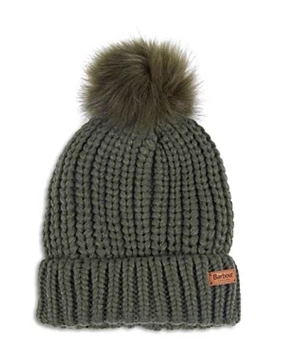 Barbour Saltburn Knit Beanie In Green