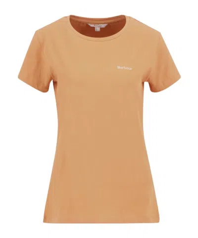 Barbour Saltford Logo T-shirt In Brown