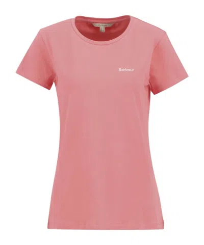 Barbour Saltford Logo T-shirt In Pink