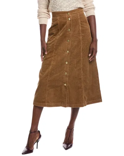 Barbour Samara Midi Skirt In Blue