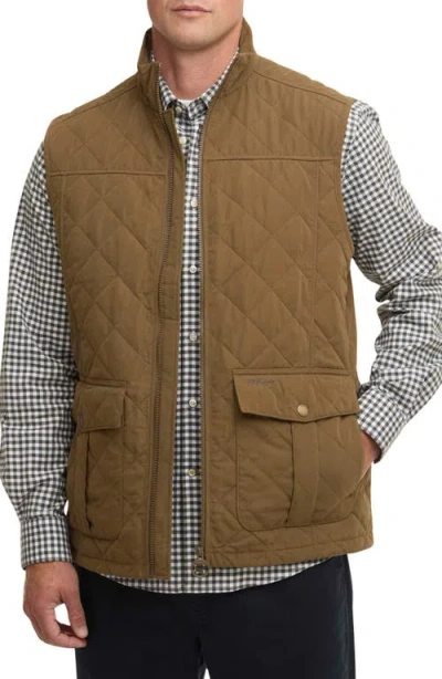 Barbour Sanded Quilted Vest In Brown