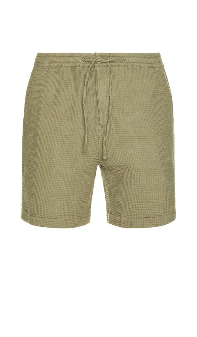 Barbour Sandwood Waffle Short In Green
