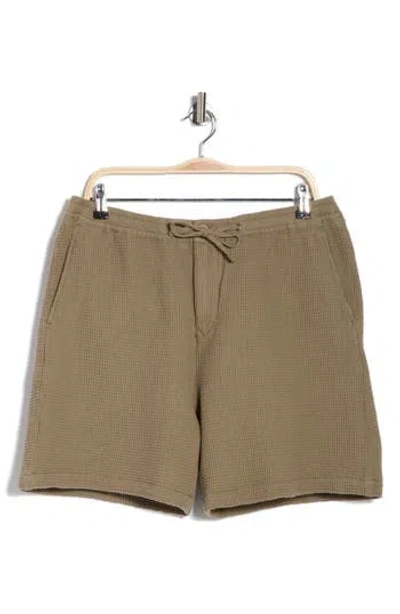 Barbour Sandwood Waffle Stitch Shorts In Brown