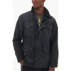 Barbour Winter Sapper Mens Wax Jacket In Black