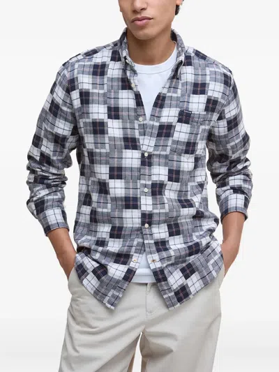 Barbour Sault Checked Shirt In Gray