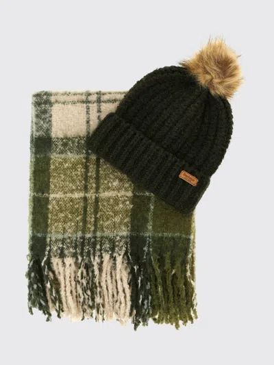 Barbour Saltburn Hat And Scarf Set In Multi