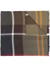 Barbour Checked Scarf In Brown