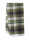 Barbour Tartan-check Fringed Scarf In Green