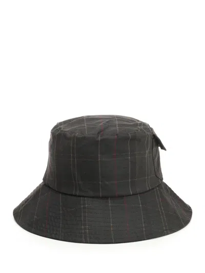 BARBOUR SCARLET TARTAN BUCKET HAT HATS BROWN