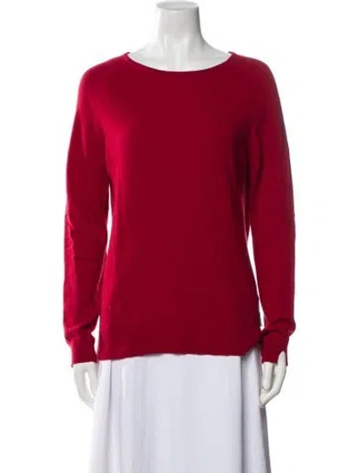 Pre-owned Barbour Scoop Neck Sweater In Red