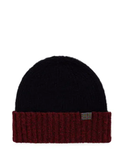 Barbour Scottish Angus Ribbed-knit Beanie Hat In Brown