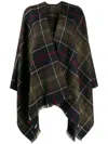 Barbour Scottish Wool Poncho In Brown