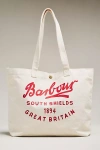 Barbour Script Cotton Canvas Tote Bag In Neutral