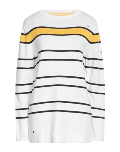 Barbour Seafarer Woman Sweater White Size 8 Cotton In Multi