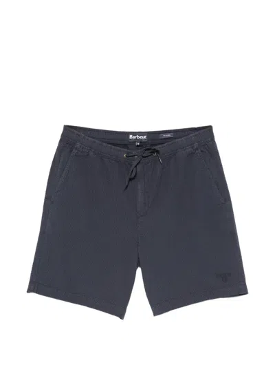 Barbour Seersucker Drawstring Shorts In Black