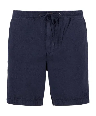 Barbour Seersucker Drawstring Shorts In Blue