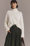 Barbour Serena Mock-neck Wool-blend Sweater In White
