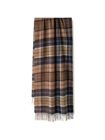 Barbour Serena Tartan Fringed Scarf In Multi
