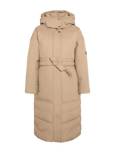 Barbour Serova Puffer Long Jacket In Nude