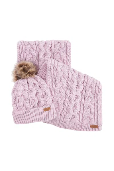 Barbour Set Scarf And Hat  Woman 2mlgs0025 Lavender Haze In Purple