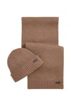 Barbour Set Scarf And Hat Man Wool  2mmgs0047 Sandstone In Brown