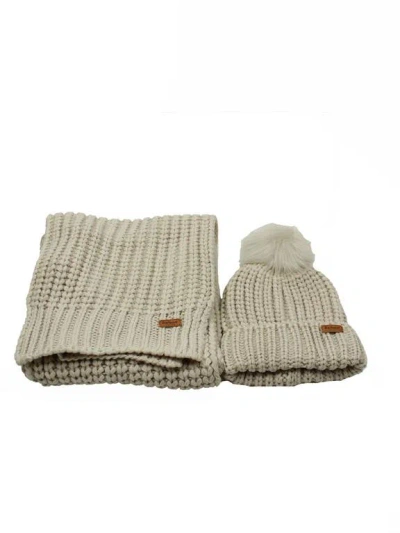 Barbour Set Scarf And Hat Woman  2mlgs0023 Pearl In Neutral