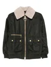 Barbour Womens Archive Olive Maxine Faux-fur-collar Waxed-cotton Jacket In Brown