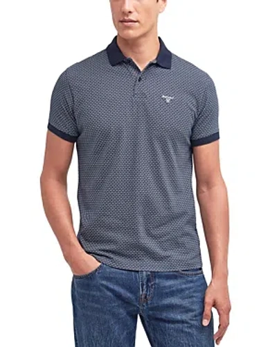 Barbour Shell Short Sleeve Polo Shirt In Navy