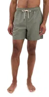 Barbour Shell Swim Shorts 5.5 Olive In Olive