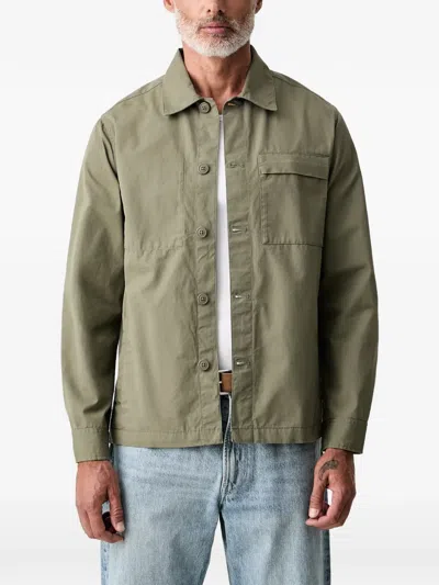 Barbour Sherburn Button-down Chest-pocket Overshirt In Green