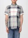 Barbour Doughill Short Sleeve Shirt Grey In Multi