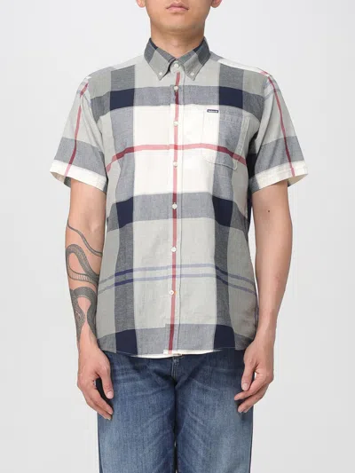 Barbour Doughill Short Sleeve Shirt Grey In Multi